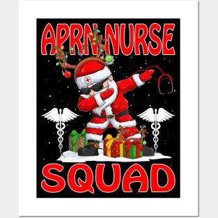 Christmas Aprn Nurse Squad Reindeer Pajama Dabing Santa Posters and Art